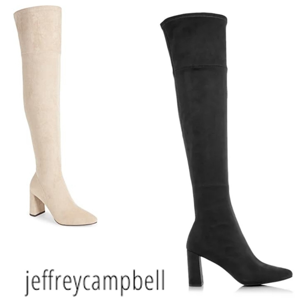🎩🗝️ NWOB $159 Jeffrey Campbell Black Over-the-Knee Fashion Boot Size 6